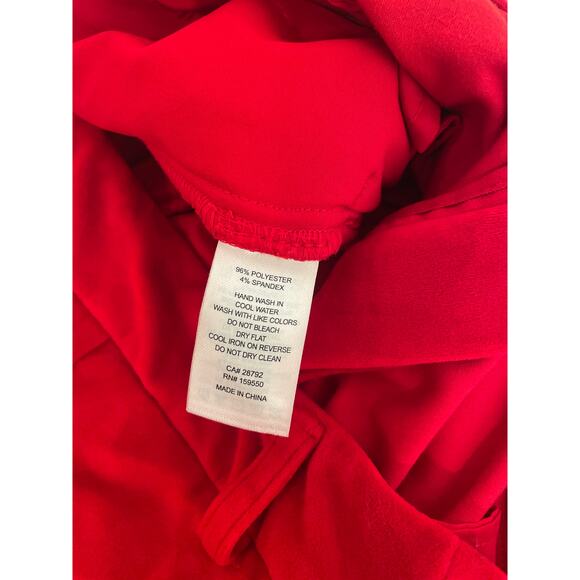 MAISON D’AMELIE Red Velvet High Waist Boot Cut Pants Career Womens Size 12 - Picture 6 of 7